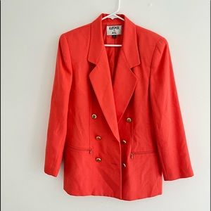 Vintage 90s Kasper Orange Blazer 10
